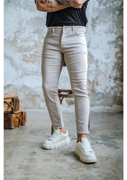 Erkek Basic Skinny Jean Taş