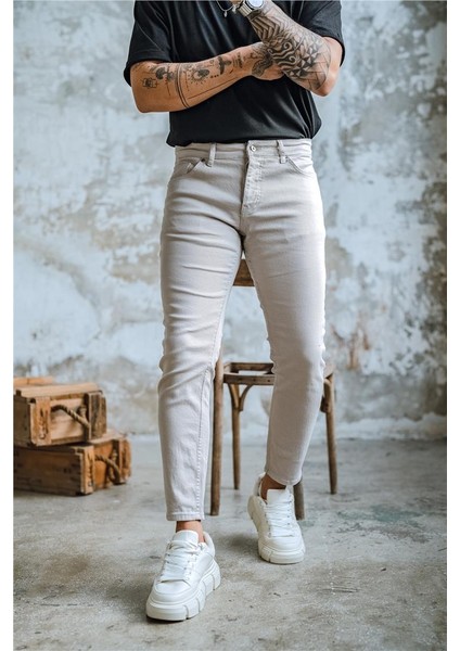 Erkek Basic Skinny Jean Taş