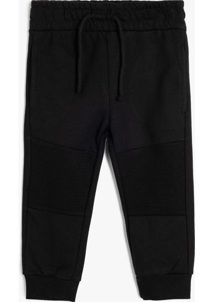 Jogger Eşofman Altı Beli Bağlamalı Pamuklu