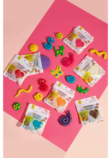 Doğal Oyun Hamuru - 4lü Set 4X125 gr Vakumlu Kartuş Paket - (Ecopack-Refill) fiyatları