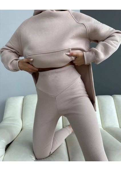 Ralsport Kadın Kapüşonlu Sweat Fitilli Tayt Takım fiyatları