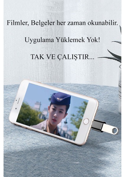 Apple iPhone X/11/12/13/14/Pro / Pro Max Tüm Serileri Için Lightning To USB Veri Aktarımı Apple iPad,Apple iPhone Uyumlu (Yüksek Hızlı) Otg Çevirici Dönüştürücü 1 Adet