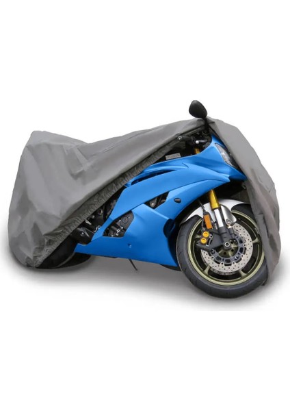 Moonrıder Gri Su Geçirmez Premium Kalite Motosiklet Branda 400Cc Altı Motorsikletler Için Alttan Lastikli Taşıma Çantalı Topcase Uyumlu Motor Çadırı Branda fırsatları