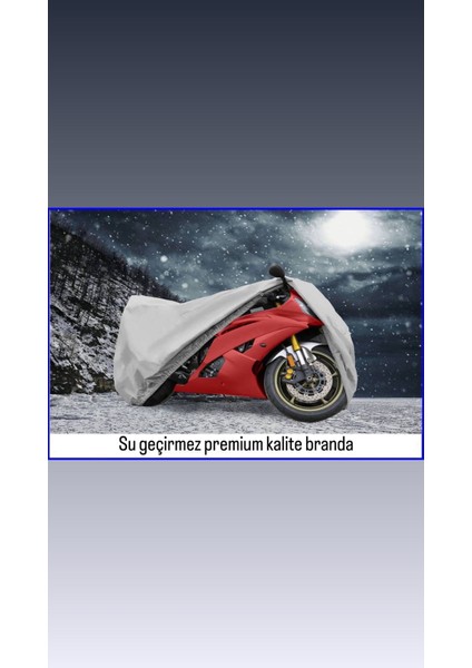 Moonrıder Gri Su Geçirmez Premium Kalite Motosiklet Branda 400Cc Altı Motorsikletler Için Alttan Lastikli Taşıma Çantalı Topcase Uyumlu Motor Çadırı Branda indirimleri