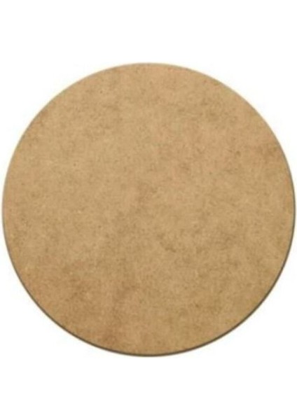 12 Adet 35 cm Çap Ham Mdf Yuvarlak Servis Altı Supla