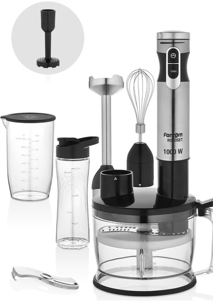 Turbo Roboset Bl 1000 Mutfak Robotu Blender Set Smoothie Blender Patates Püre Aparatı Klasik Plasti