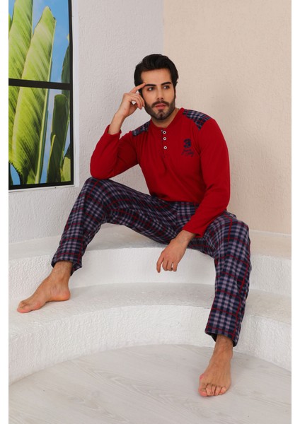 Kışlık Erkek Polar Pijama Takımı - Sıcak Tutan Pijama
