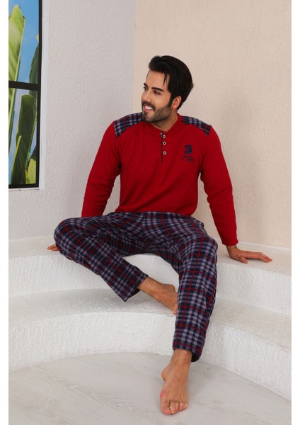 Kışlık Erkek Polar Pijama Takımı - Sıcak Tutan Pijama