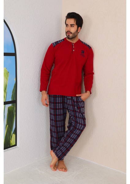 Kışlık Erkek Polar Pijama Takımı - Sıcak Tutan Pijama