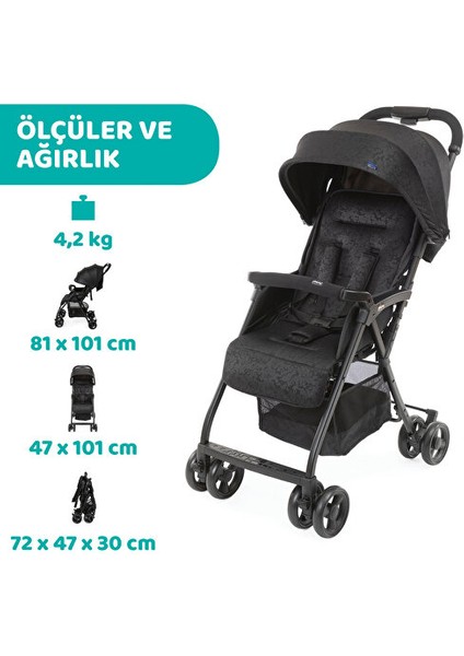 Ohlalà 3 Bebek Arabası Jet Black