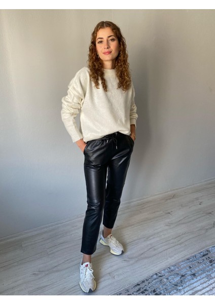 Oversize Yumoş Bisiklet Yaka Kadın Kazak modelleri