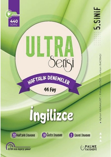 5. Sınıf Ultra İngilizce Haftalık Denemeler 44 Föy