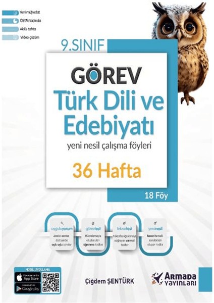 9. Sınıf Görev Türk Dili ve Edebiyatı Yeni Nesil Çalışma Föyleri (36 Hafta)