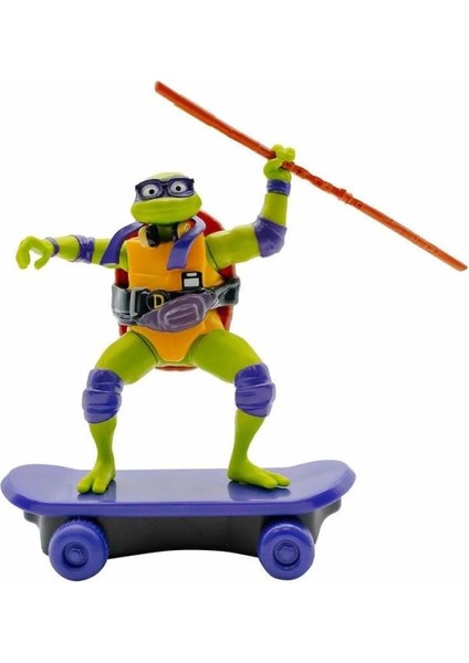 Nessi World TU814001 Tmnt Ninja Kaplumbağalar Çek Bırak Kaykay Figür - 71055