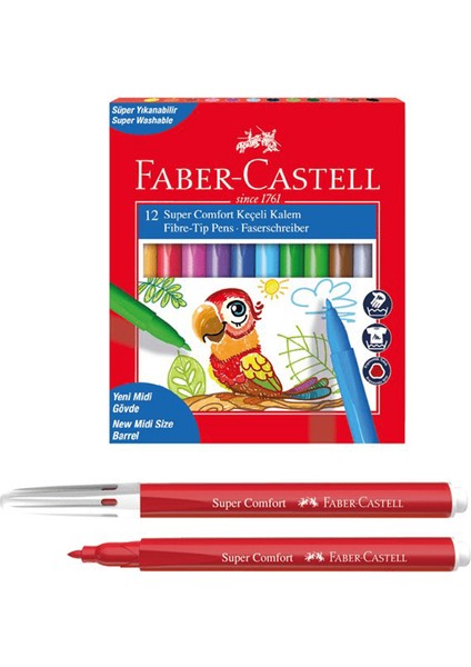 Faber Castell Super Comfort Keçeli Kalem 12 Li 155130