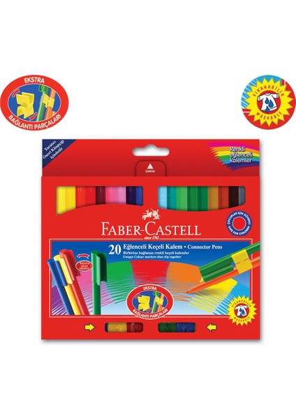 Faber Castell Eğlenceli Keçeli Kalem 20 Renk