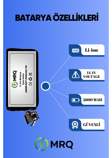Anker Eufy Robovac 11S Robot Süpürge Bataryası (Orijinal Kapasite) 2600MAH Batarya