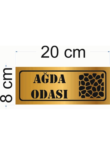 Dekoratif Ağda Odası Yazılı Gold Aynalı Pleksi Yönlendirme Levhası modelleri