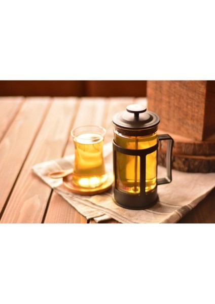 350 ml Siyah Çam Fransa Baskısı, Turuncu Detaylı, Şık ve Kullanışlı Tasarım