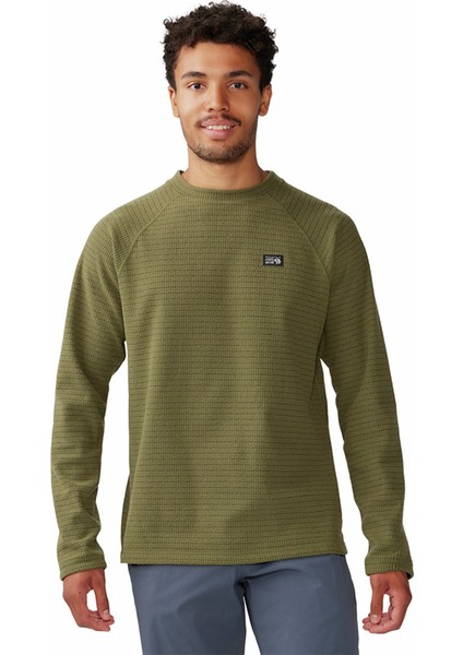 Summit Grid Long Sleeve Crew Erkek Sweatshirt