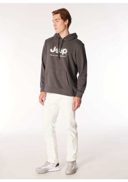 Kapüşon Yaka Baskılı Antrasit Erkek Sweatshırt C4WM-SWT4244 fiyatları