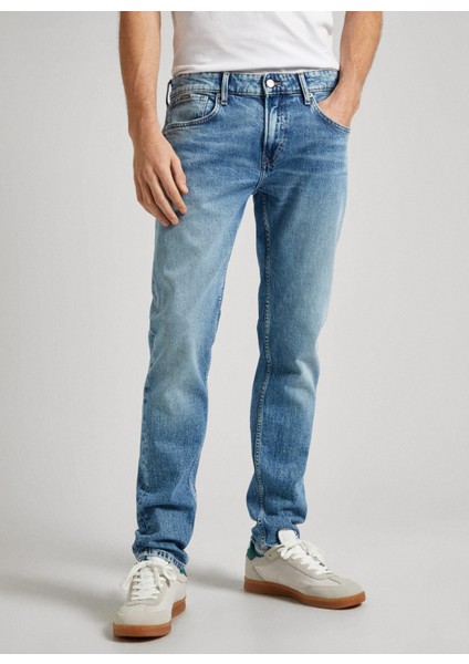 Pepe Jeans Normal Bel Tapered Fit Erkek Denim Pantolon PM207403-000 Tapered Jeans 90's