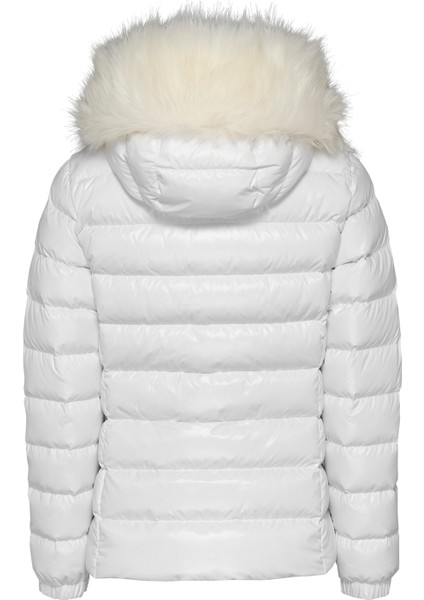 Tommy Jeans Beyaz Kadın Şişme Mont Tjw Tonal Hooded Down Jacket