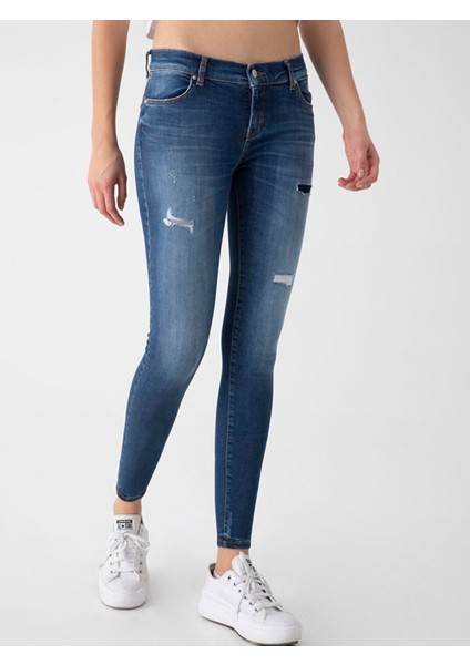 Kadın Lonıa Mıd Rıse Orta Bel Jean Pantolon fiyatları