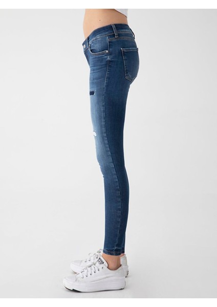 Kadın Lonıa Mıd Rıse Orta Bel Jean Pantolon fırsatları