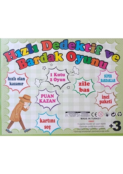 Bardaklar ve Hızlı Dedektif Oyunu 1 Kutu 2 Oyun