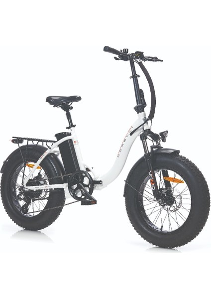 Vonıq Rım 20 Jant Elektrikli Bisiklet Katlanır Fat Bike Beyaz