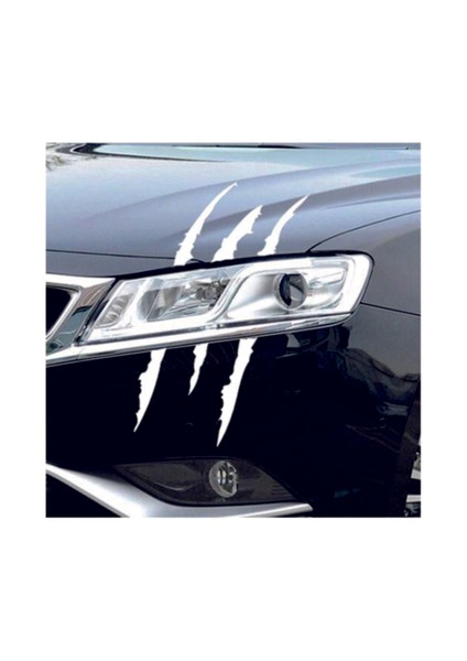 Canavar Pençe Izi Uzun Beyaz Oto Sticker 40*20 cm fiyatları