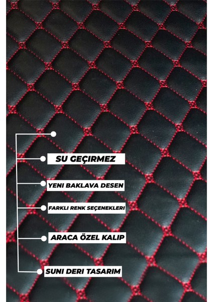 Bmw E60 (2004-2010) Birebir Uyumlu Araca Özel 7d Havuzlu Deri Oto Paspas