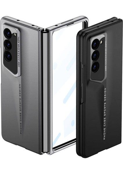 Samsung Galaxy Z Fold 6 Kılıf Ultra Ince Kamera Korumalı Sert Rubber Procase Kapak-Titanyum-Gri