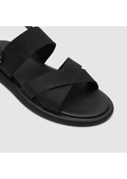Erkek Düz Sandalet [052137], Siyah, 44 modelleri