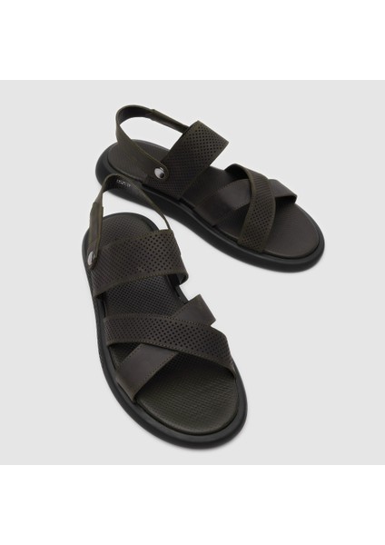 Erkek Düz Sandalet [052137], Haki Yeşil, 41 indirimleri