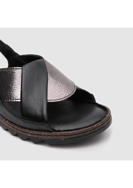 Kadın Comfort Sandalet [060200], Siyah - Lame, 38 fiyatları