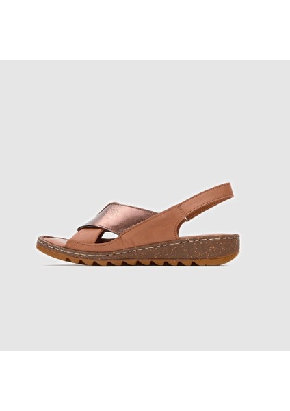 Kadın Comfort Sandalet [060200], Taba -Bronz, 39 fiyatları