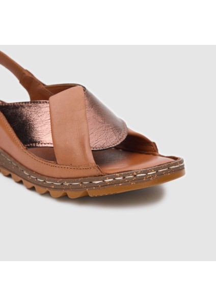 Kadın Comfort Sandalet [060200], Taba -Bronz, 39 modelleri