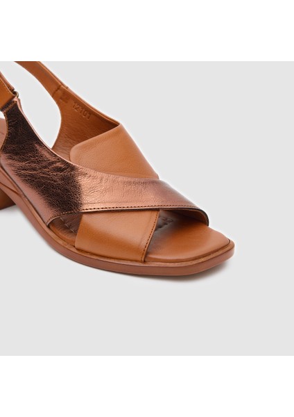 Kadın Topuklu Sandalet [060194] , Taba -Bronz, 36 modelleri