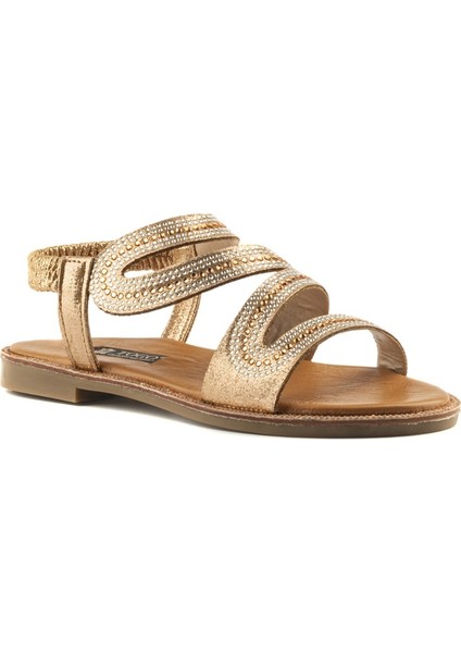 Kadın Taşlı Düz Sandalet [060139], Rose, 39 fırsatları