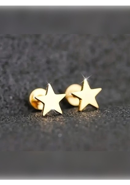 Yıldız Altın Tragus Helix Piercing