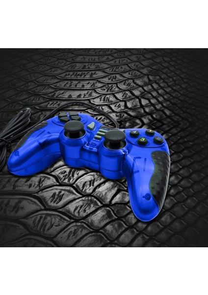 USB Kablolu 1.8 M. Tak Çalıştır Oyun Kolu 17 Buttons Pc-Laptop Masaüstü Dual Shock