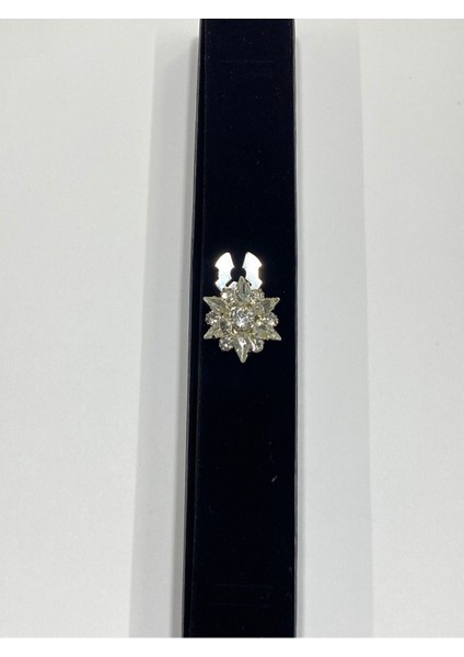 Taşlı Düğme /taşlı Klipsli Düğme/klipsli Yıldız Düğme/ 2,5 cm Gümüş fiyatları