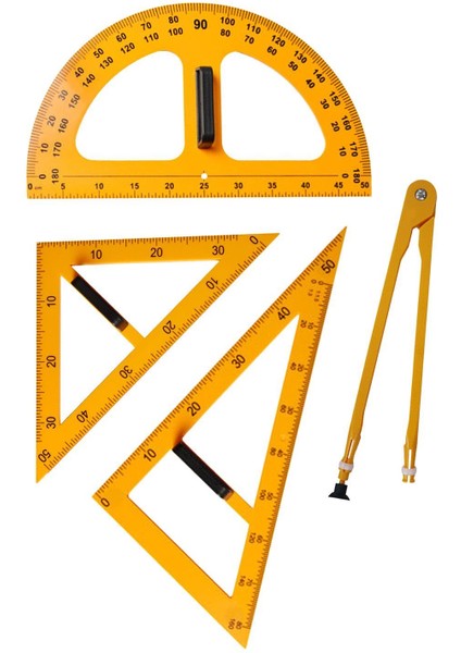 4x Büyük Matematik Geometri Cetveli, Matematik Geometri Aracı, Mühendislik, Çizimler, Öğretmenler, Okul Kara Tahtası Için Matematik Geometri Ekipmanı (Yurt Dışından) modelleri