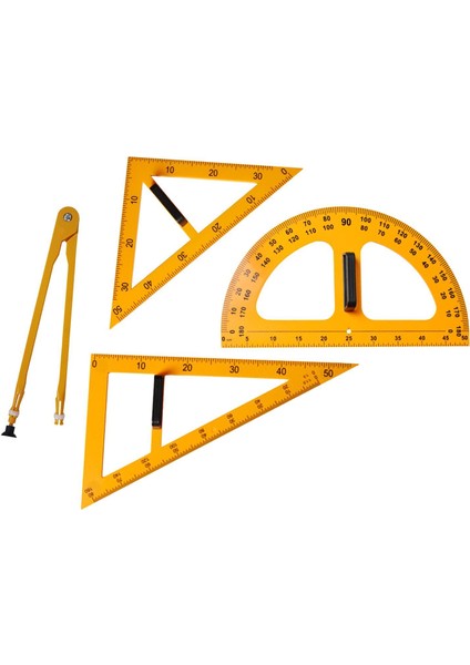 4x Büyük Matematik Geometri Cetveli, Matematik Geometri Aracı, Mühendislik, Çizimler, Öğretmenler, Okul Kara Tahtası Için Matematik Geometri Ekipmanı (Yurt Dışından) fırsatları