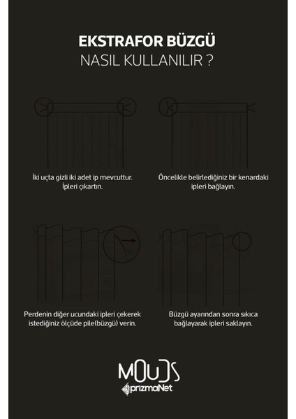 Mektup Pulu Desenli Fon Perde Genç Odası Oturma Odası Süet Dijital Baskılı Ekstrafor Büzgü Tek Kanat