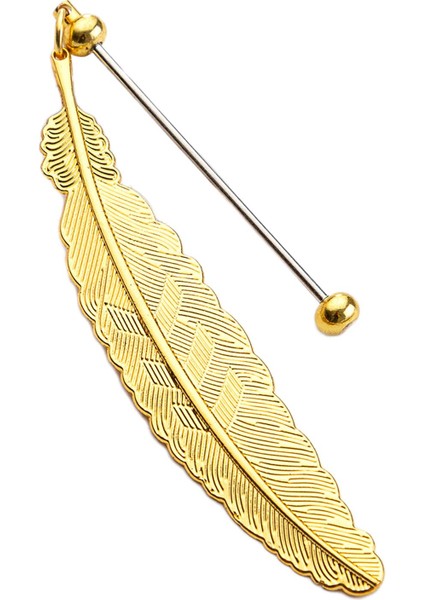 Metal Tüy Ayracı, Yap Boncuklu Ayracı, Kitap Ayracı, Sayfası Altın (Yurt Dışından)