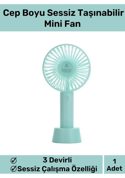 Özel Üretim USB Şarjlı 3 Kademeli Sessiz Taşınabilir Mini Fan Pervaneli Soğutucu Küçük Vantilatör