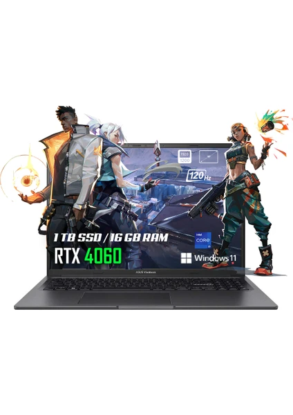 Vivobook 16X I9-13900H 16GB 1tb SSD Fhd 120hz Wuxga 16.0" WIN11 Home Nvidia Geforce Rtx 4060 8gb Taşınabilir Bilgisayar K3605VV-N1070W